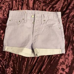 Levi brand pastel purple shorts